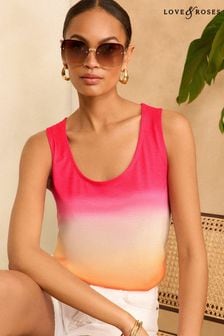 Love & Roses Pink Ombre Jersey Scoop Neck Vest Top (E05992) | 28 €