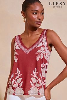 Red floral vest clearance