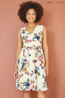 Приталенное платье миди с запахом и цветочным принтом Mela (E06181) | €53