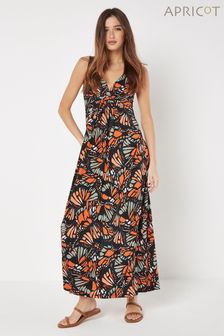 Apricot Multi Colourful Butterfly Wings Maxi Dress (E06199) | €44