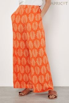 Apricot Orange Matisse Geo Palazzo Trousers (E06204) | $49