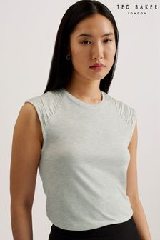 Ted Baker Grey Kerinha Blouse With Shoulder Gathers (E06248) | $72