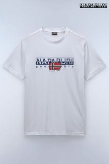 Napapijri Aylmer White Short Sleeve 100% Cotton T-shirt (E06402) | 50 €