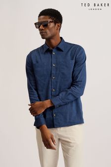 Ted Baker Blue Iio Stretch Linen Shirt (E06529) | 485 QAR