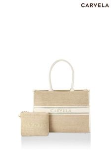 Carvela Cream Beach Glam Tote Bag (E06628) | 440 ر.ق