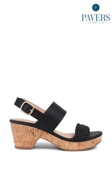 Pavers Black Pavers Platform Sandals (E06719) | $60