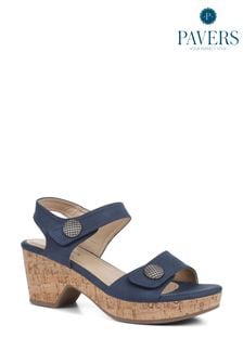 أزرق داكن - Pavers Strappy Heeled Sandals (E06723) | 173 ر.ق