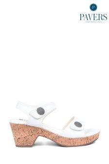Белый - Pavers Strappy Heeled Sandals (E06728) | €46