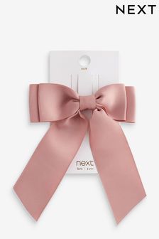 Light Pink Long Drop Bow Clip (E07003) | €8