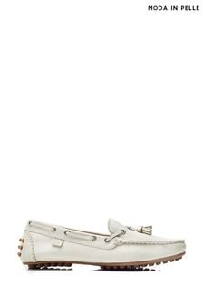 Blanc - Moda In Pelle Arienna Driving Shoes (E07085) | €93