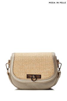 Золотой - Moda In Pelle Summer Cross-body Bag With Feature Strap (E07089) | €105