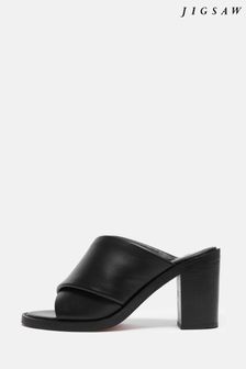 أسود - Jigsaw Duvile Padded Heel Sandals (E07119) | 776 د.إ