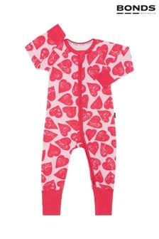 Bonds Red Valentines Heart Print Zip Sleepsuit