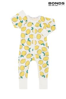 Bonds Lemon Fruit Print Zip White Sleepsuit (E07301) | €29