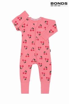 Bonds Pink Cherry Fruit Print Zip Sleepsuit Wondersuit