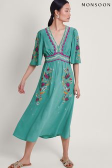 Monsoon Blue Betsy Tea Dress (E07310) | €103