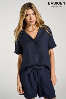 Baukjen Blue Ethel Linen Shirt (E07429) | 638 ر.ق