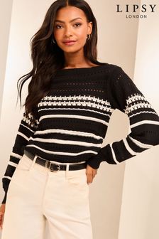 Lipsy Jumpers Bardot Cable Ruffle Jumpers Next Bahrain