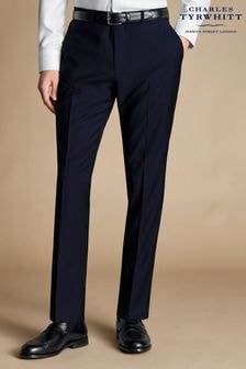 Charles Tyrwhitt Blue Slim Fit Italian Luxury Trousers (E07561) | $257