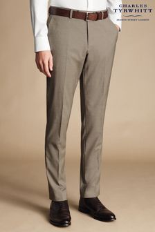 Charles Tyrwhitt Brown Slim Fit Italian Trousers (E07567) | 230 €