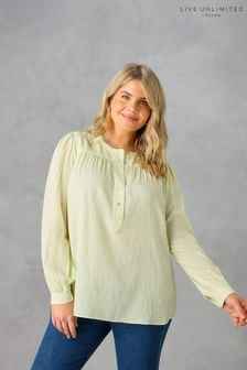 Live Unlimited Curve Boho Chambray-Bluse, Gelb (E07830) | 92 €