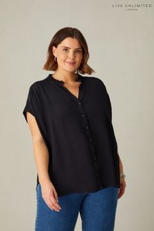Live Unlimited Curve Frill Collar Sleeveless Black Blouse (E07855) | NT$2,570