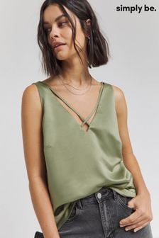 Simply Be Green Criss Cross Cami (E07902) | $41