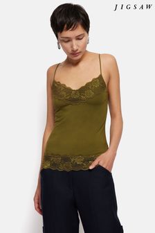 أخضر - Jigsaw Modal Lace Vest (E07931) | 204 ر.س
