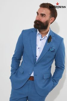 Joe Browns Blue Regular Fit Linen Suit: Jacket with Contrast Lining (E07935) | $197