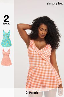 Simply Be Red Value Swimdresses 2 Pack (E08165) | €49