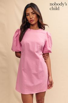 Nobodys Child Pink Bryony Plain Mini Dress (E08295) | €69