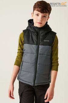 Boys black gilets top
