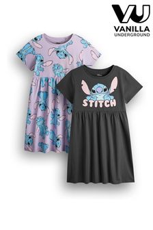 Vanilla Underground Black Girls Stitch Dresses 2 Pack (E08790) | $57