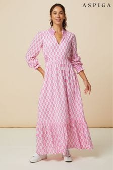 Aspiga Pink Emmeline Maxi Dress (E09000) | 998 د.إ