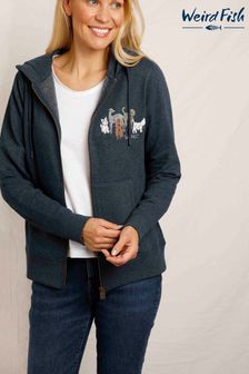 Weird Fish Blue Franchises Eco Graphic Printed Full Zip Hoodie (E09206) | 351 ر.س