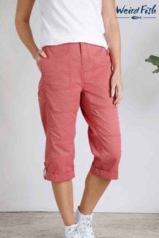 Weird Fish Pink Salena Organic 3/4 Length Trousers