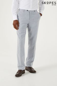 Skopes Silver Tuscany Linen Blend Suit: Tailored Trousers (E09250) | AED327