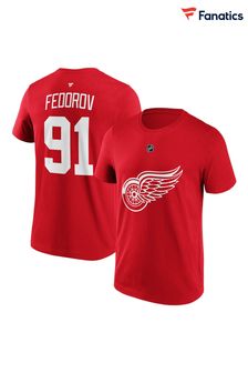 Fanatics Red 100% Cotton Detroit Wings Name And Number Graphic T-shirt (E09517) | kr590