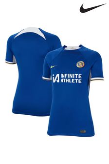 Nike Nike Womens Blue 2023-24 Chelsea Home Stadium Sponsored Shirt (E09714) | 477 LEI