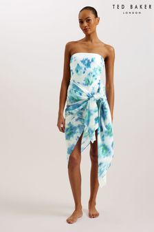 Ted Baker White Timera Floral Printed Beach Sarong (E09994) | kr920
