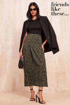 Christmas skirt womens khaki top