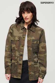 Superdry Green Embroidered Military Field Jacket (E10873) | 619 QAR