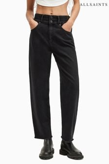 AllSaints Black Hailey Fray Jeans (E10976) | $221