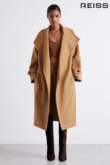 Reiss Camel Evelyn Atelier Blindseam Wool And Cashmere Coat (E11074) | €1,058