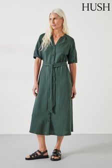 Hush Green Jessie Midi Dress (E11278) | AED494