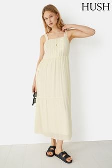 Hush Cream Katrina Lace Midi Dress (E11299) | kr1,285