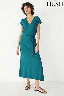 Hush Green Annabella Jersey Midi Dress (E11308) | AED383