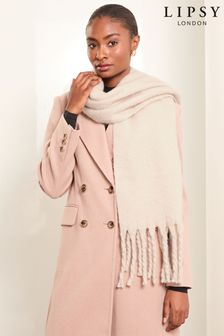 Lipsy Cream Super Soft Brushed Oversized Scarf (E12053) | $32