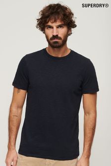 Bleu - T-shirt Superdry manches courtes en tissu à col ras du cou (E12140) | €33
