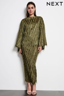 Next green maxi skirt store